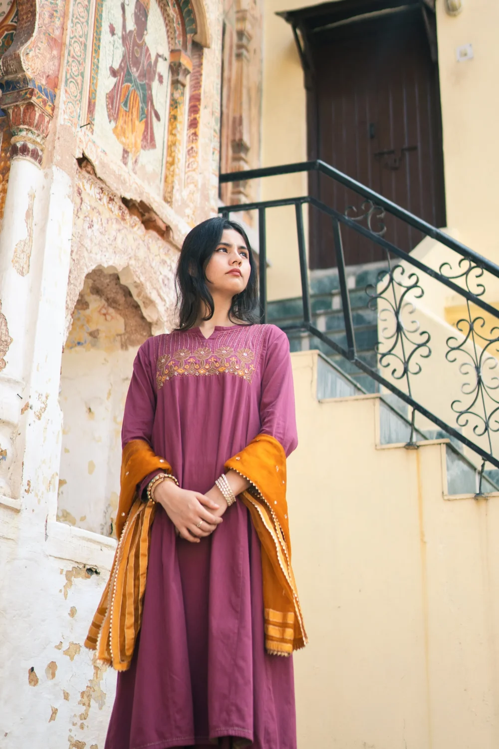 Mahogany Classic A-line Pakko Kurta - Image 3