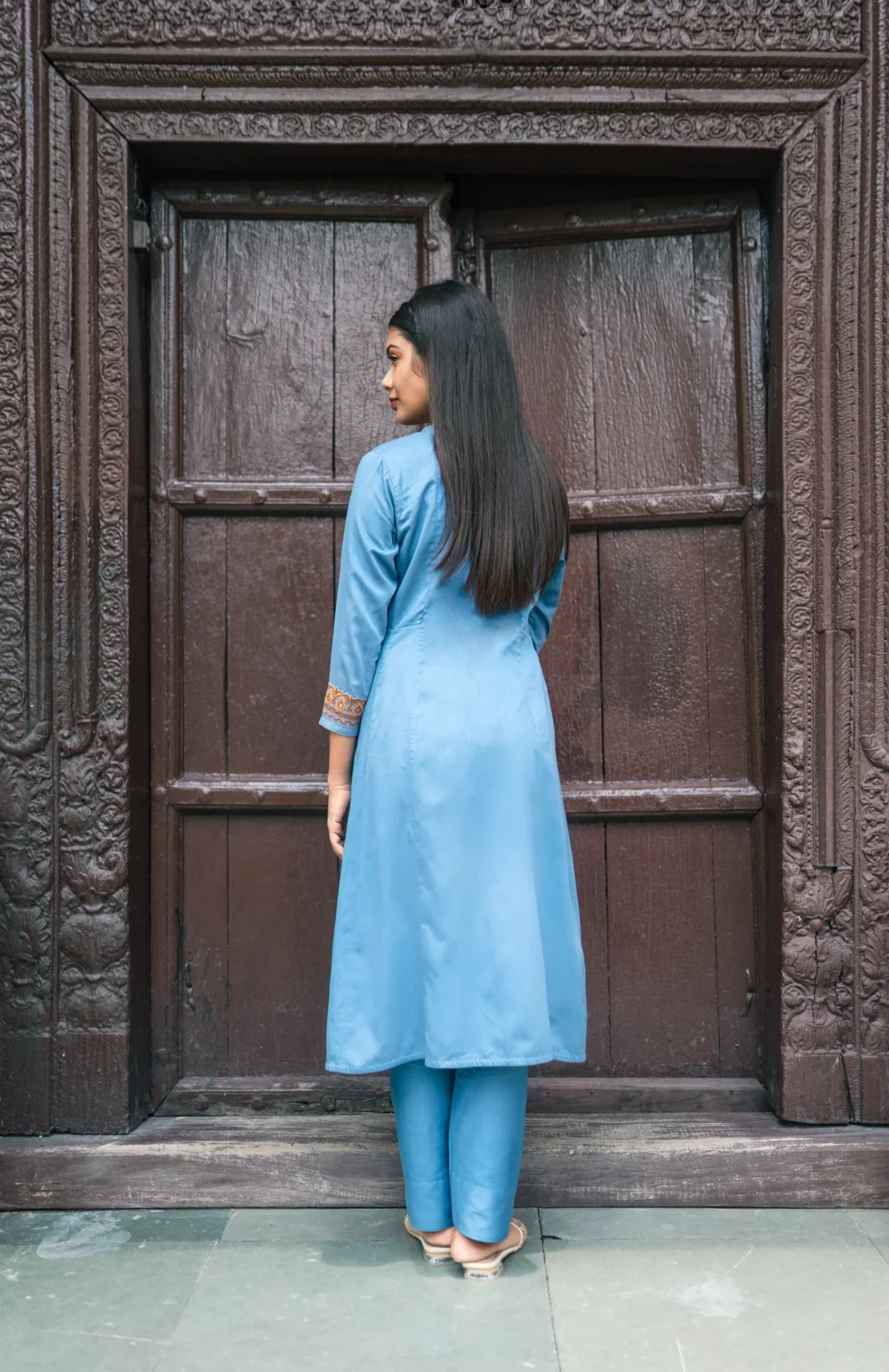 Samudri Button-down A line Pakko Kurta - Image 6