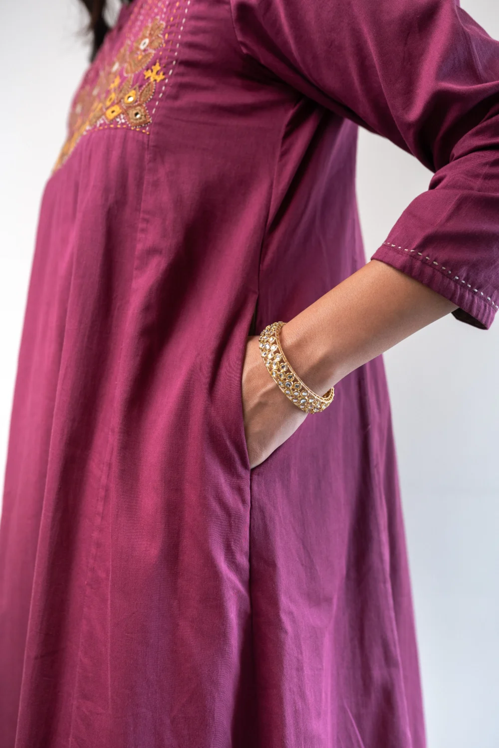 Mahogany Classic A-line Pakko Kurta - Image 4
