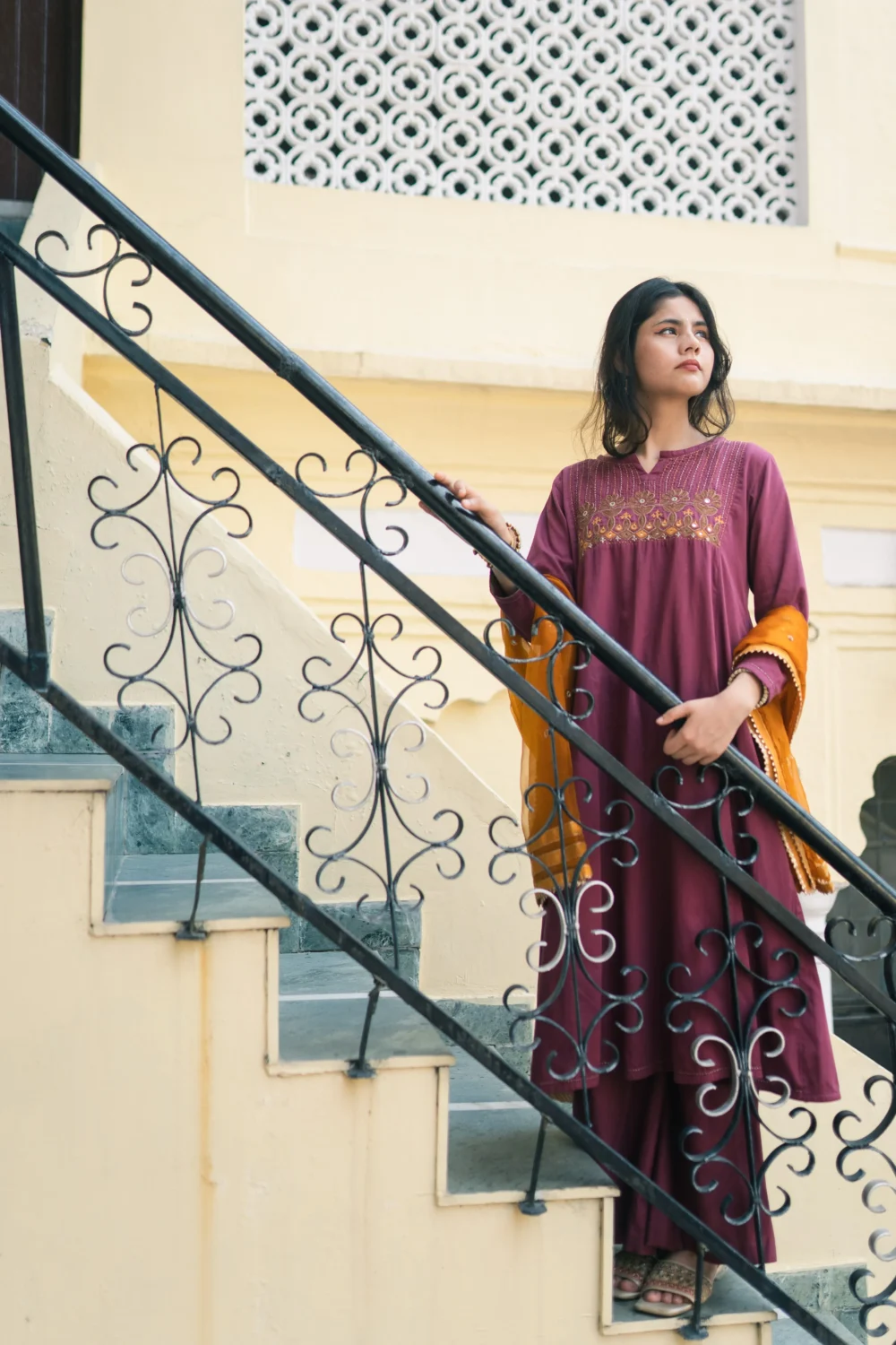 Mahogany Classic A-line Pakko Kurta - Image 6