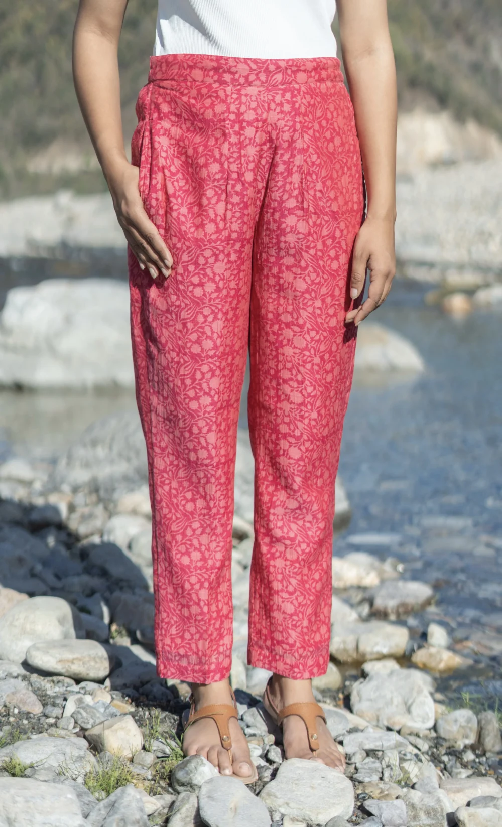 Rasbhari Kaftan Style Block-printed Kurta Set - Image 10