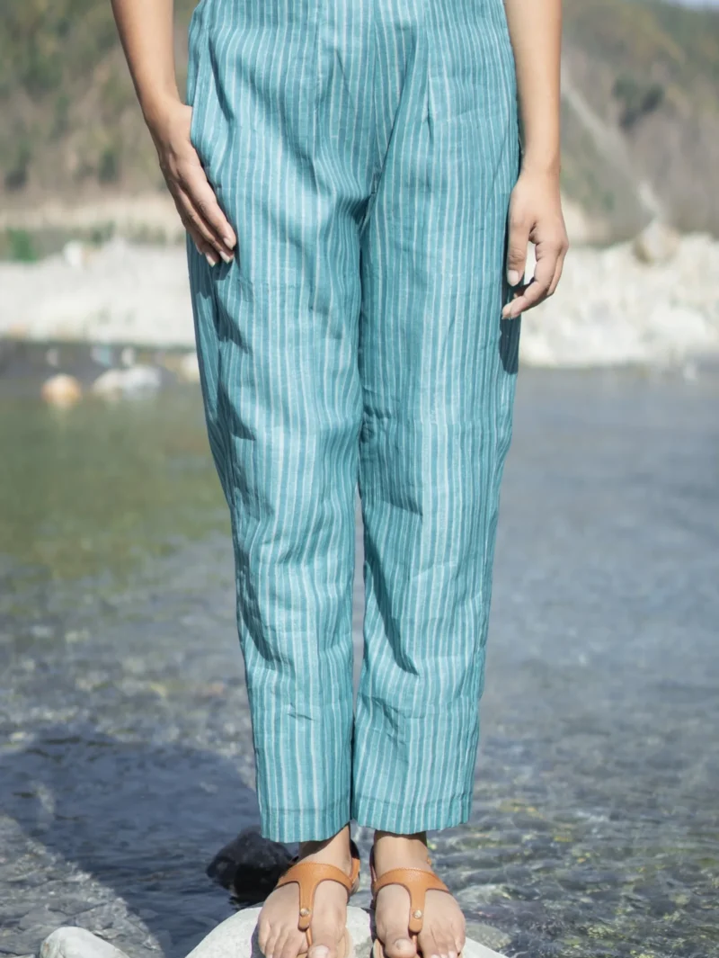 Aasmani Chanderi Pant