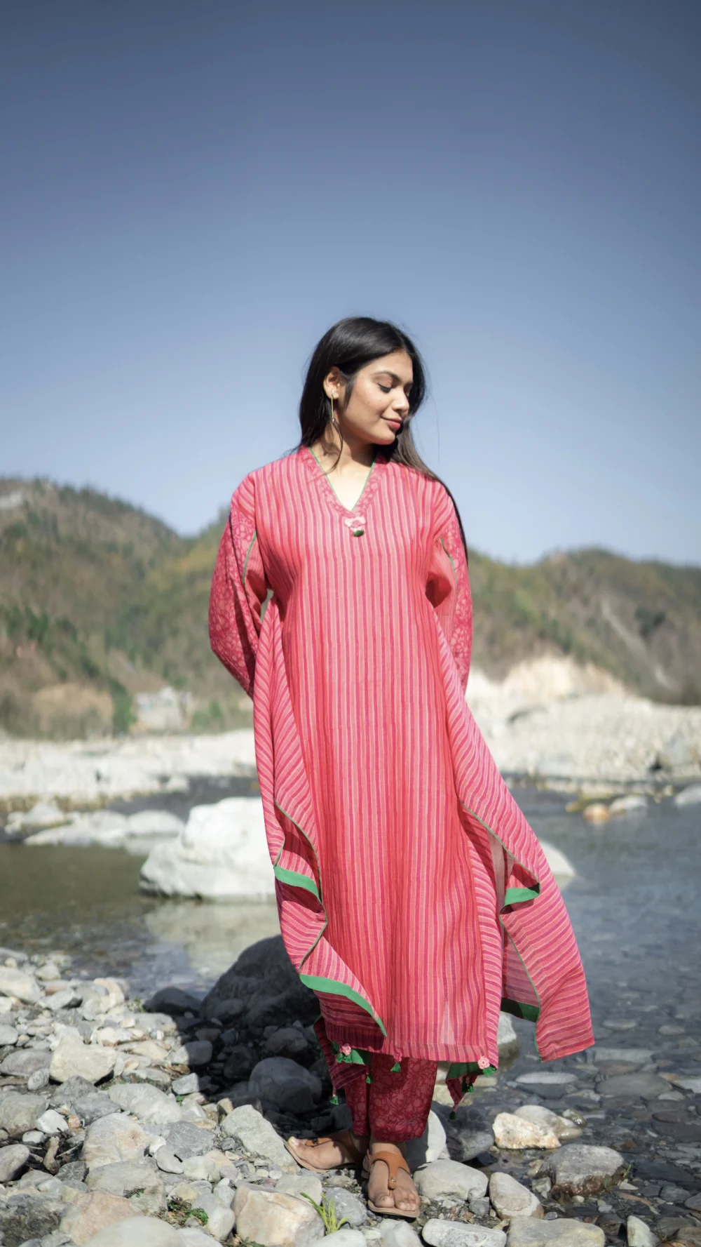 Rasbhari Kaftan Style Block-printed Kurta - Image 2