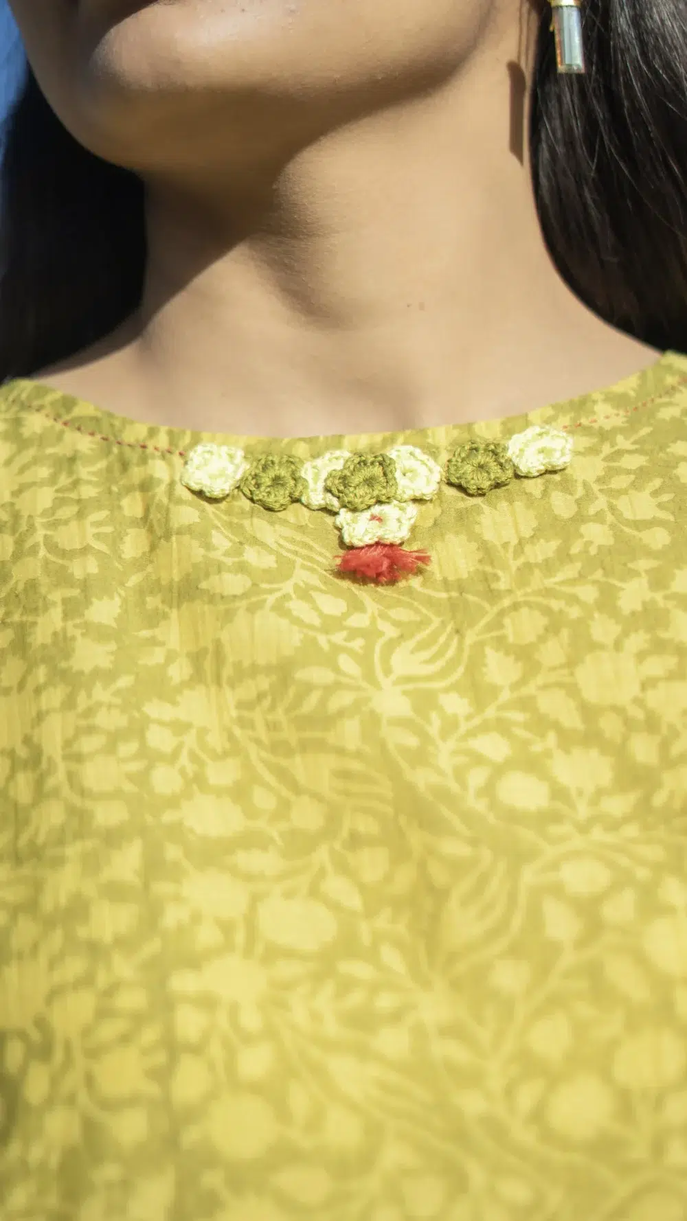 Genda Handkerchief Block-Printed Kurta