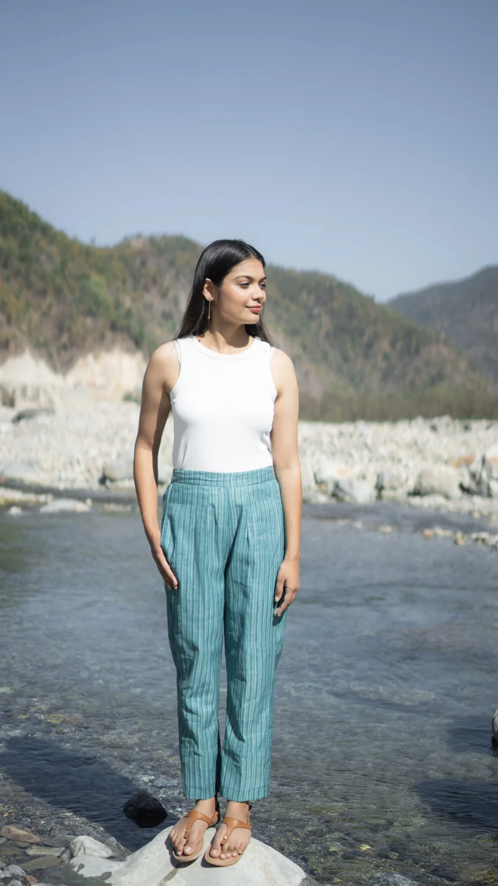Aasmani Chanderi Pant - Image 2