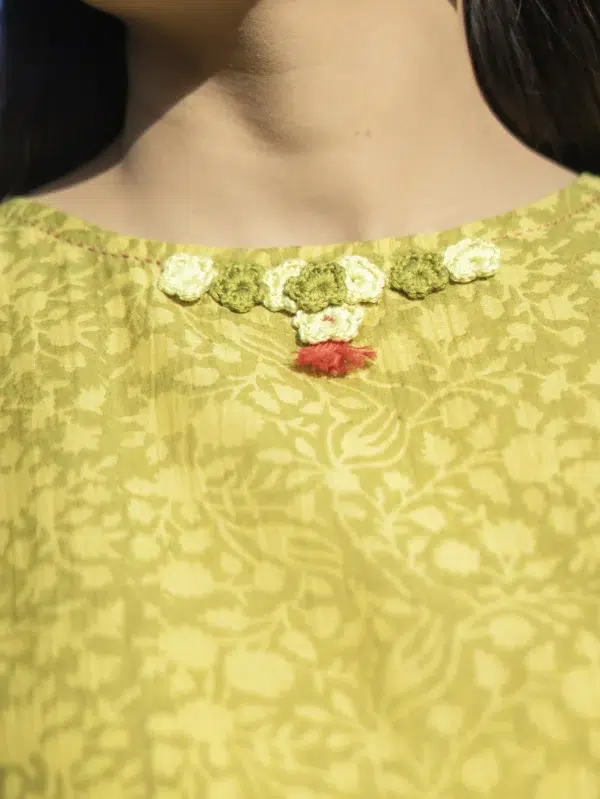 Genda Handkerchief Block-Printed Kurta