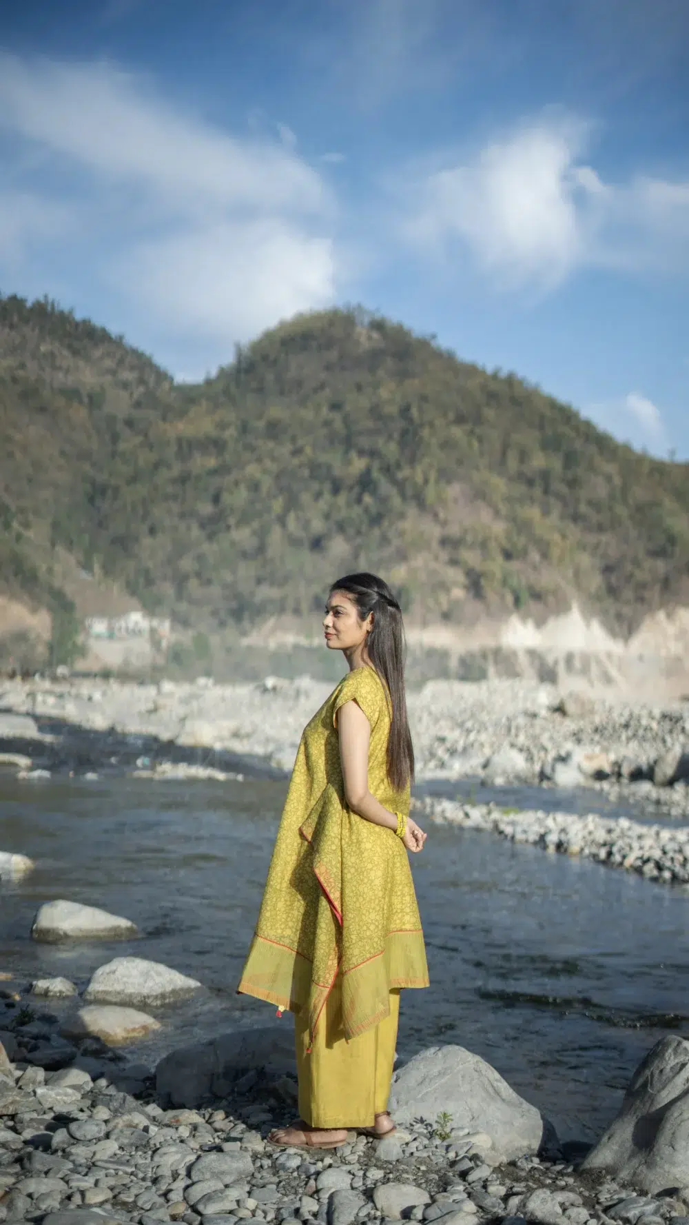 Genda Handkerchief Block-Printed Kurta - Image 5