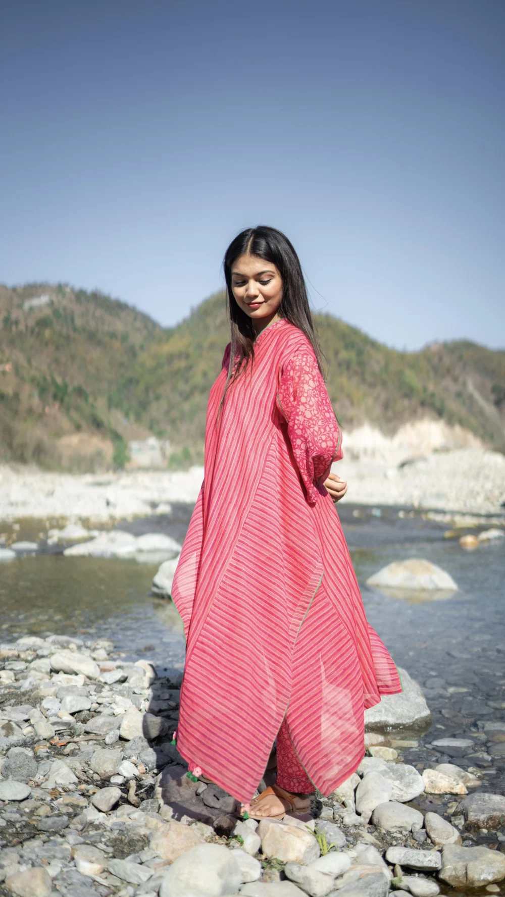 Rasbhari Kaftan Style Block-printed Kurta - Image 8