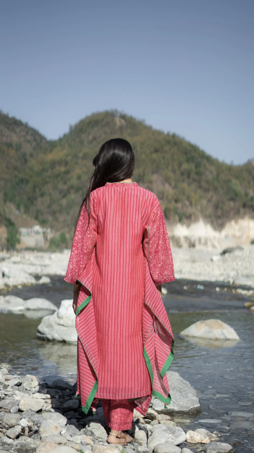 Rasbhari Kaftan Style Block-printed Kurta - Image 10