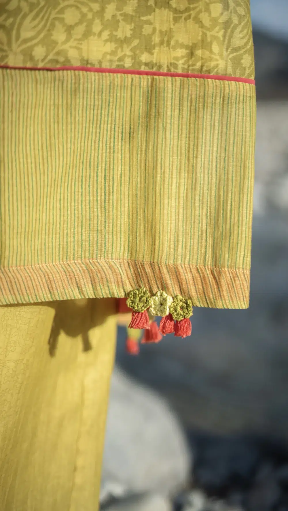 Genda Handkerchief Block-Printed Kurta - Image 10