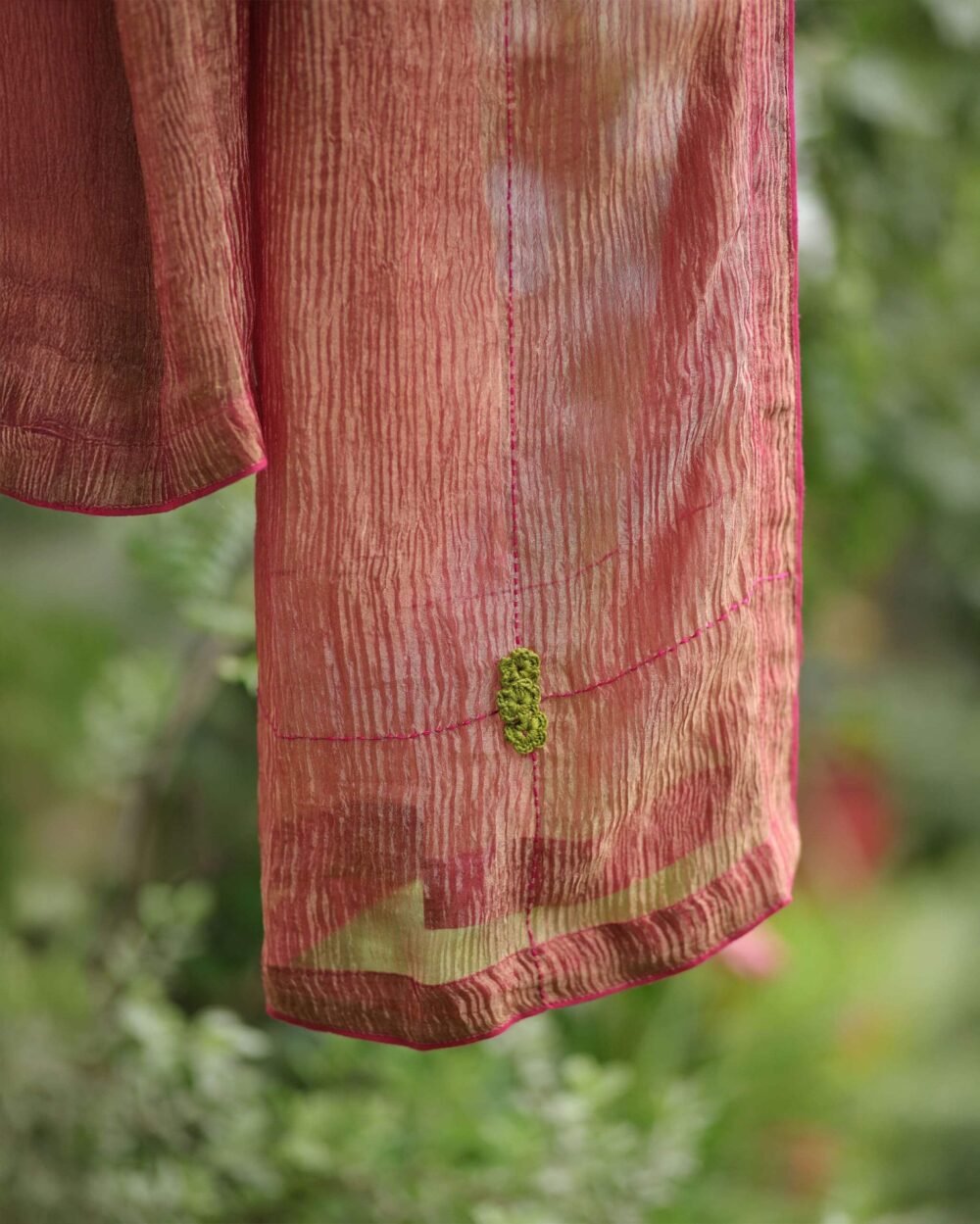 Anaar Tissue Crushed Silk Dupatta - Image 2
