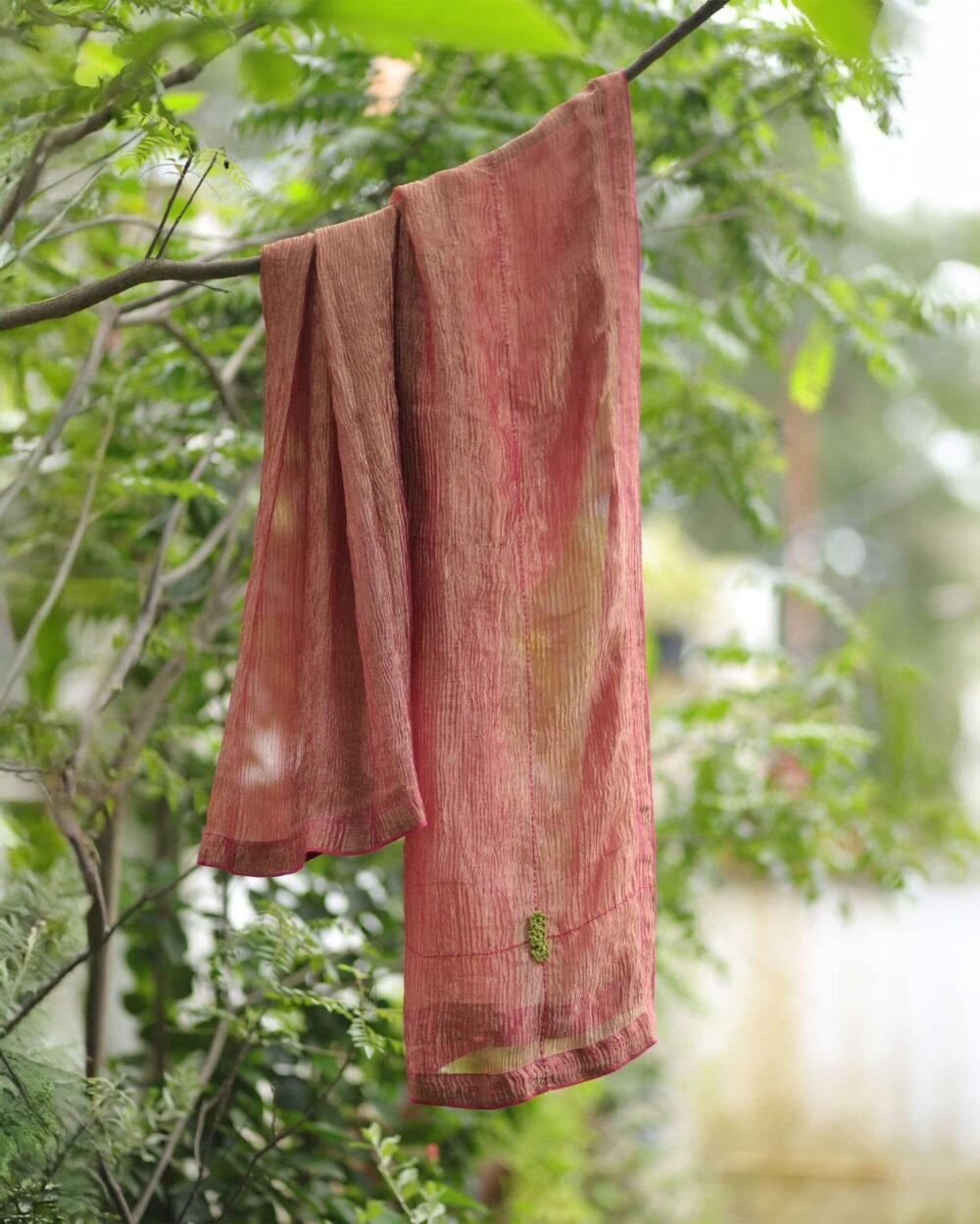 Anaar Tissue Crushed Silk Dupatta