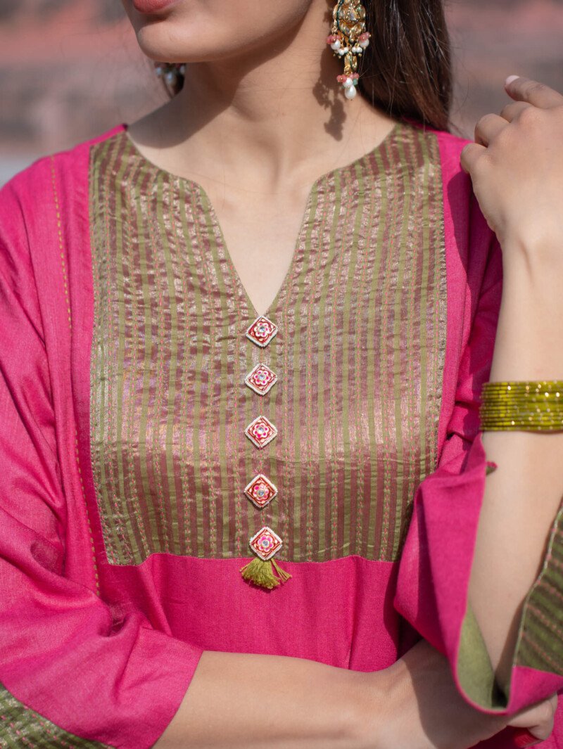 Anaar A-Line Meenakari Kurta