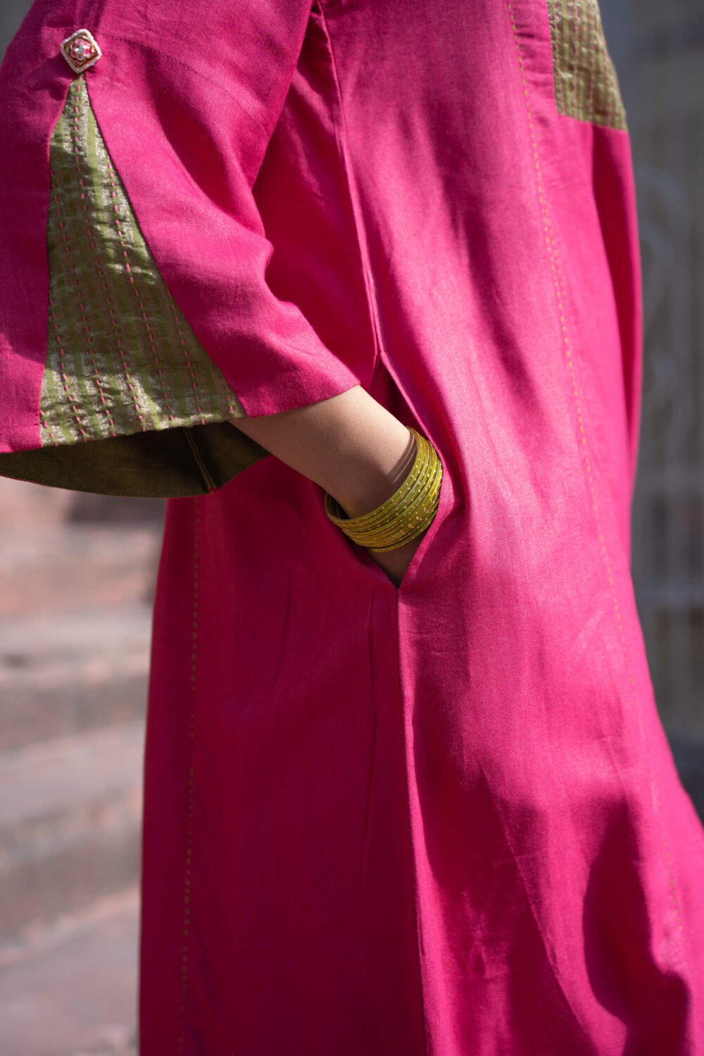 Anaar A-Line Meenakari Kurta Set - Image 5