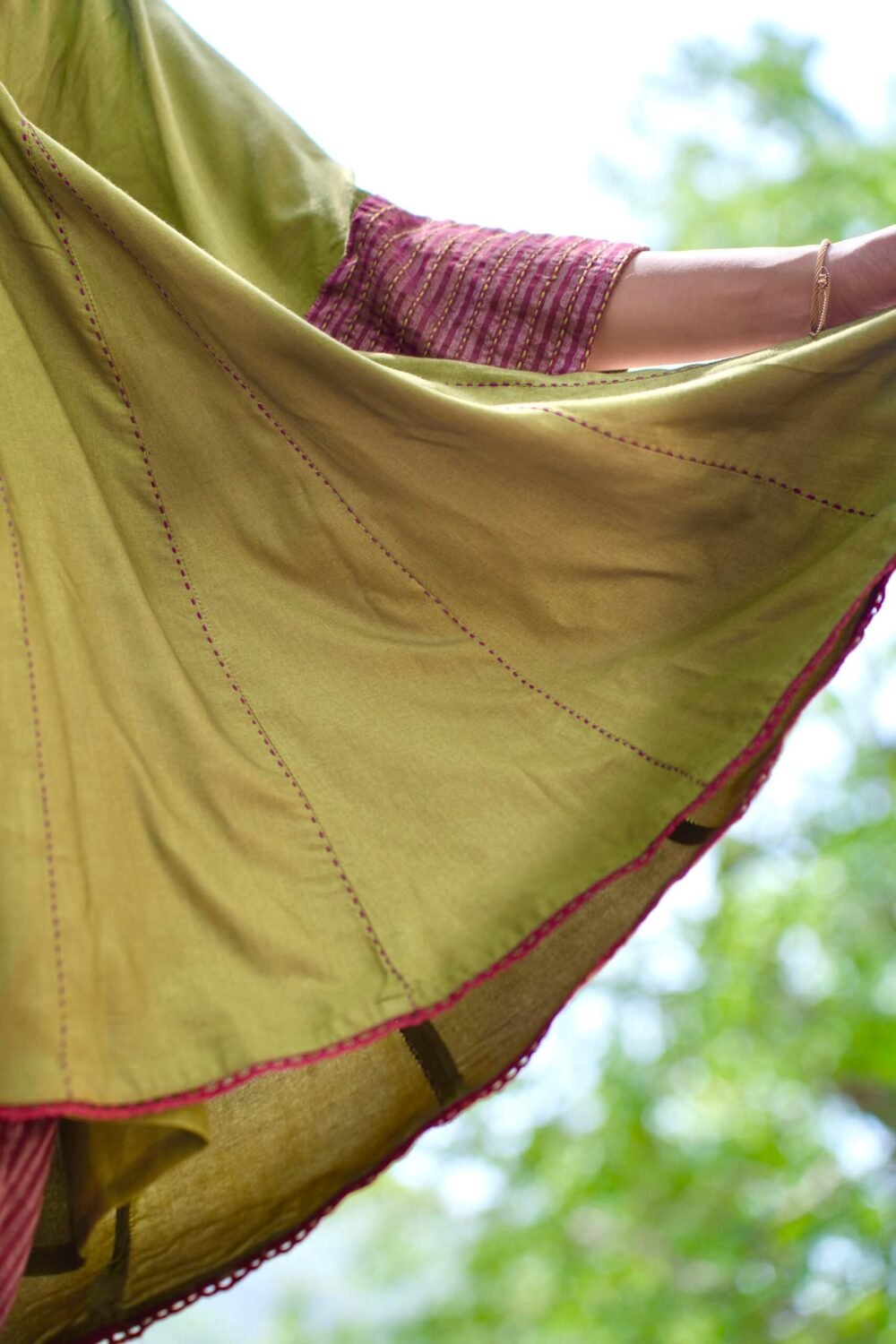 Mehendi Kalidar Meenakari Kurta