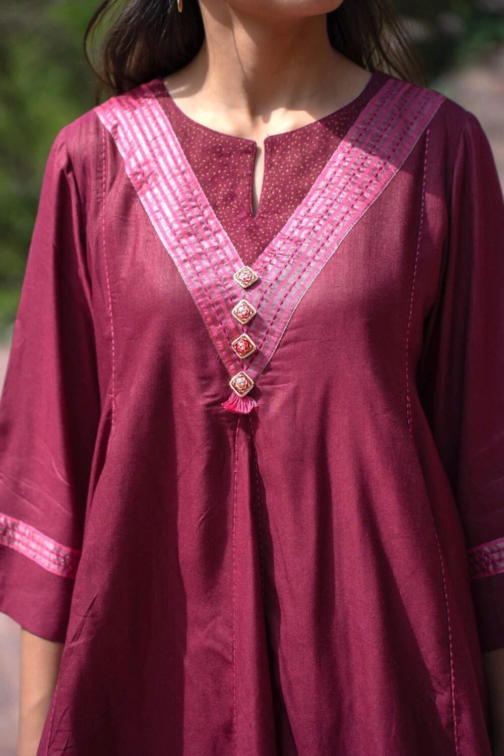 Sherbati Kalidar Meenakari Kurta