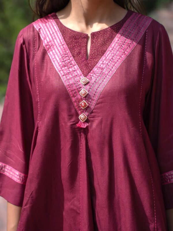 Sherbati Kalidar Meenakari Kurta