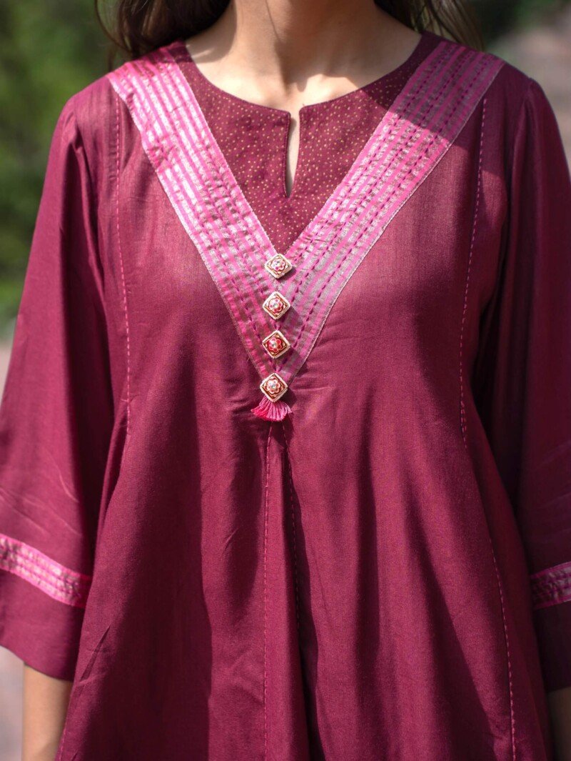 Sherbati Kalidar Meenakari Kurta