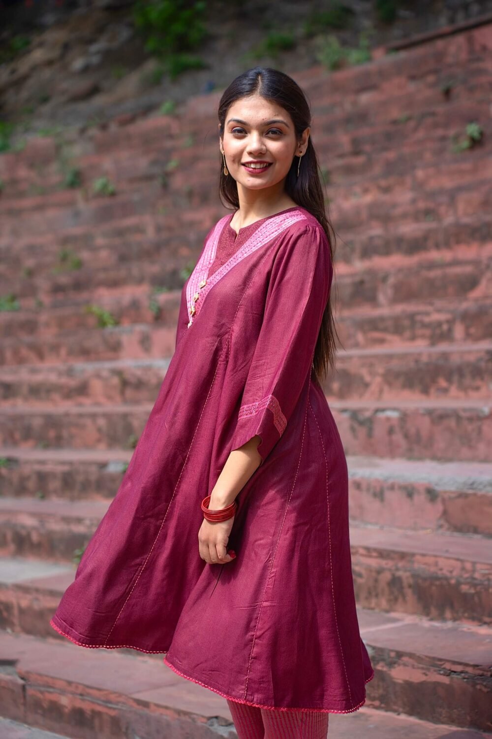 Sherbati Kalidar Meenakari Kurta - Image 4