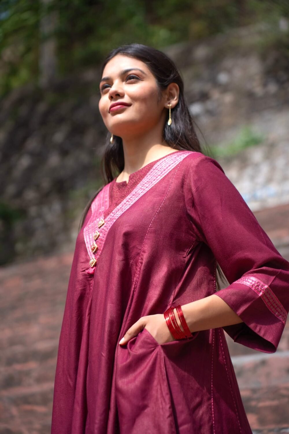 Sherbati Kalidar Meenakari Kurta - Image 6