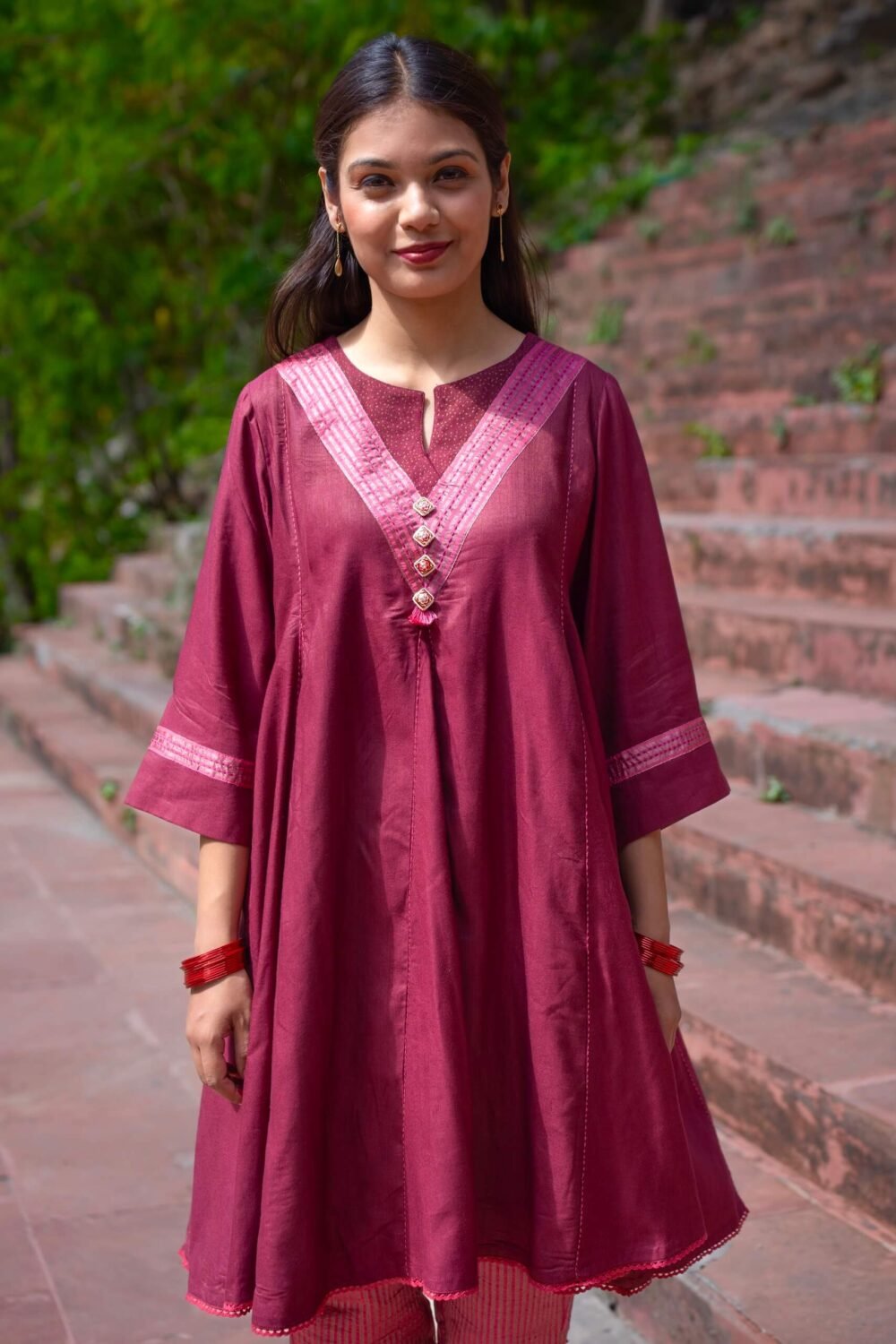 Sherbati Kalidar Meenakari Kurta - Image 2