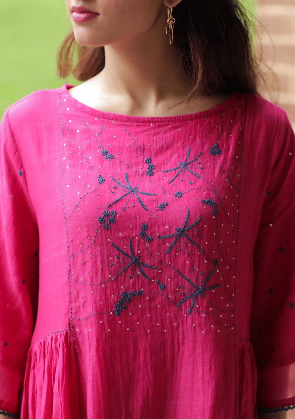 Gulabi Flared Chikankari Dress
