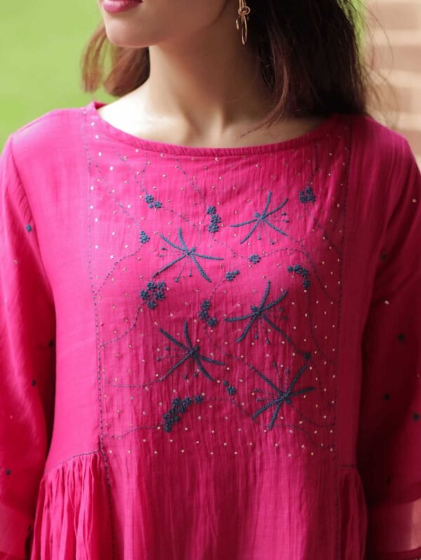 Gulabi Flared Chikankari Dress