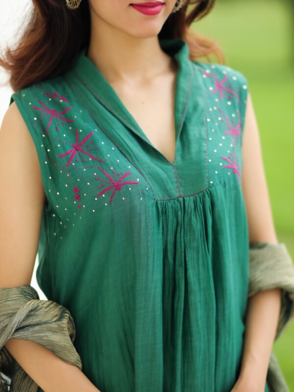 Vriksh Flared Chikankari Kurta