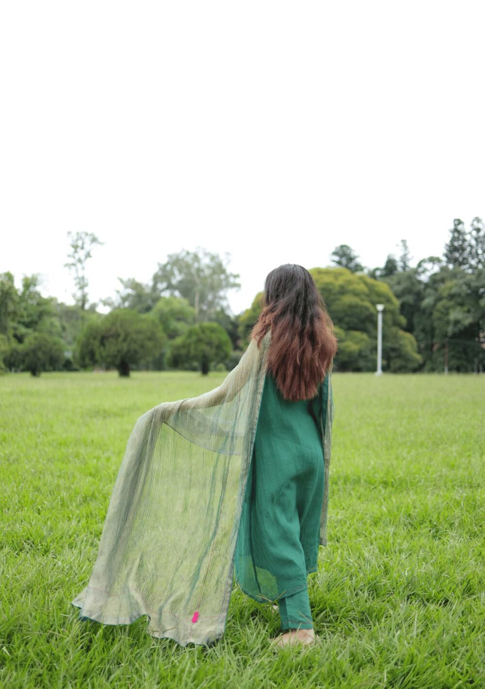 Vriksh Tissue Crushed Silk Dupatta - Image 4
