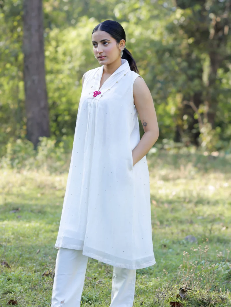 Ismat Flared Mukaish Kurta