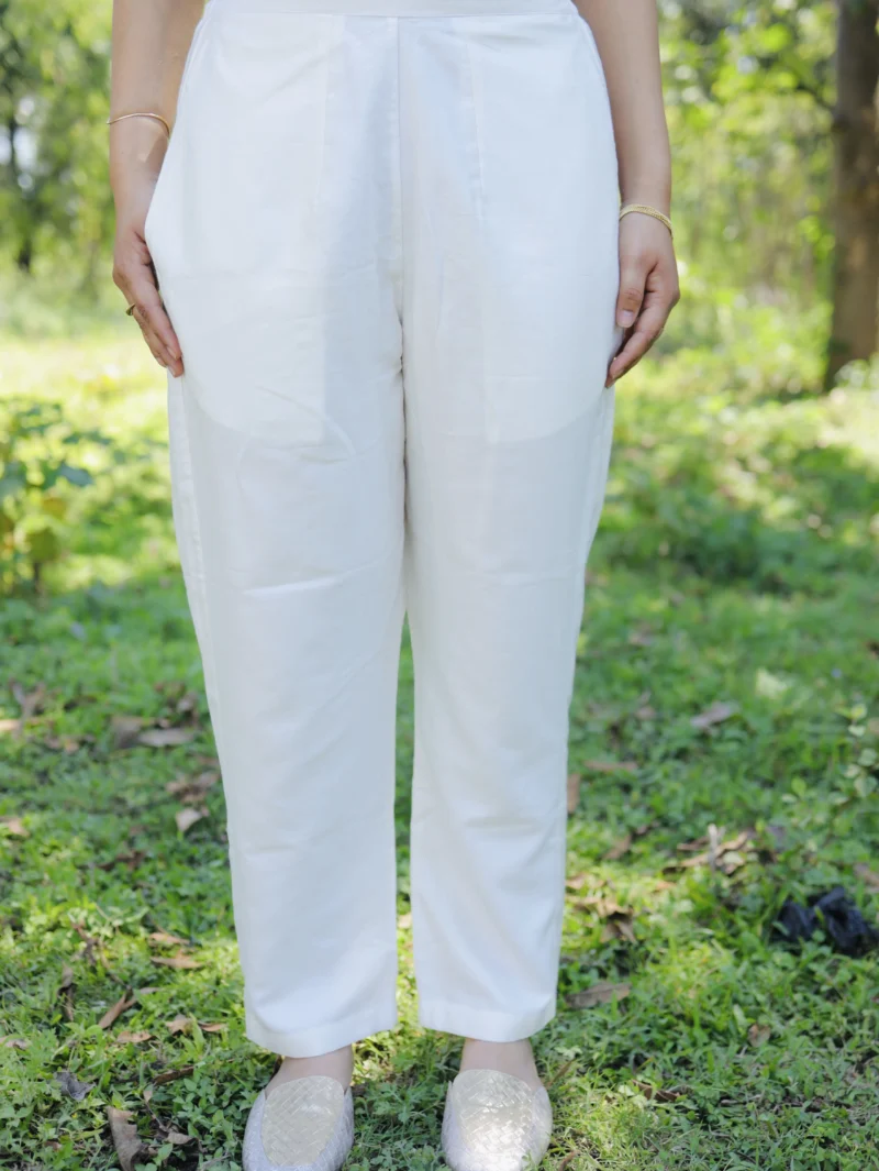 Offwhite Silk Pant
