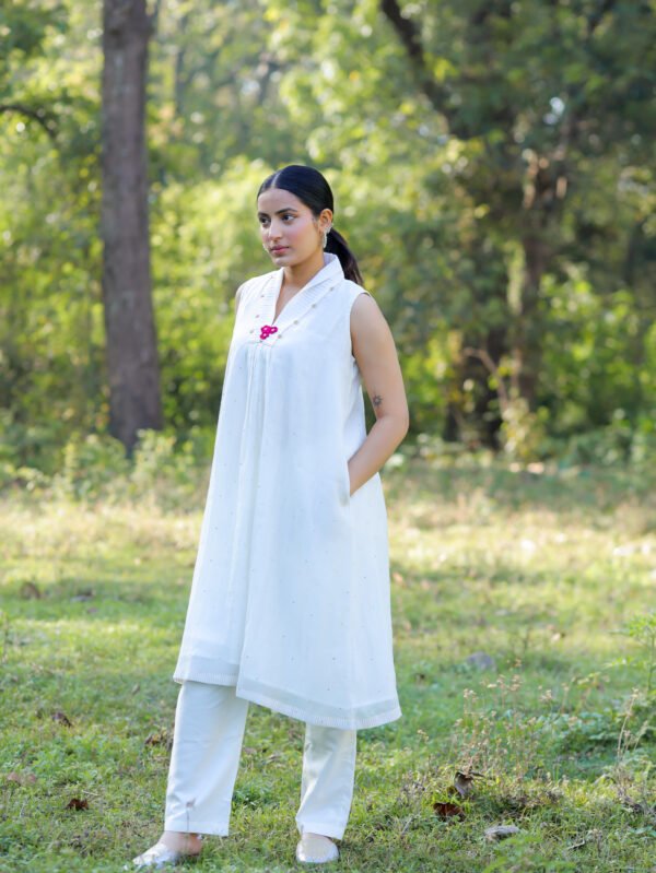 Ismat Flared Mukaish Kurta