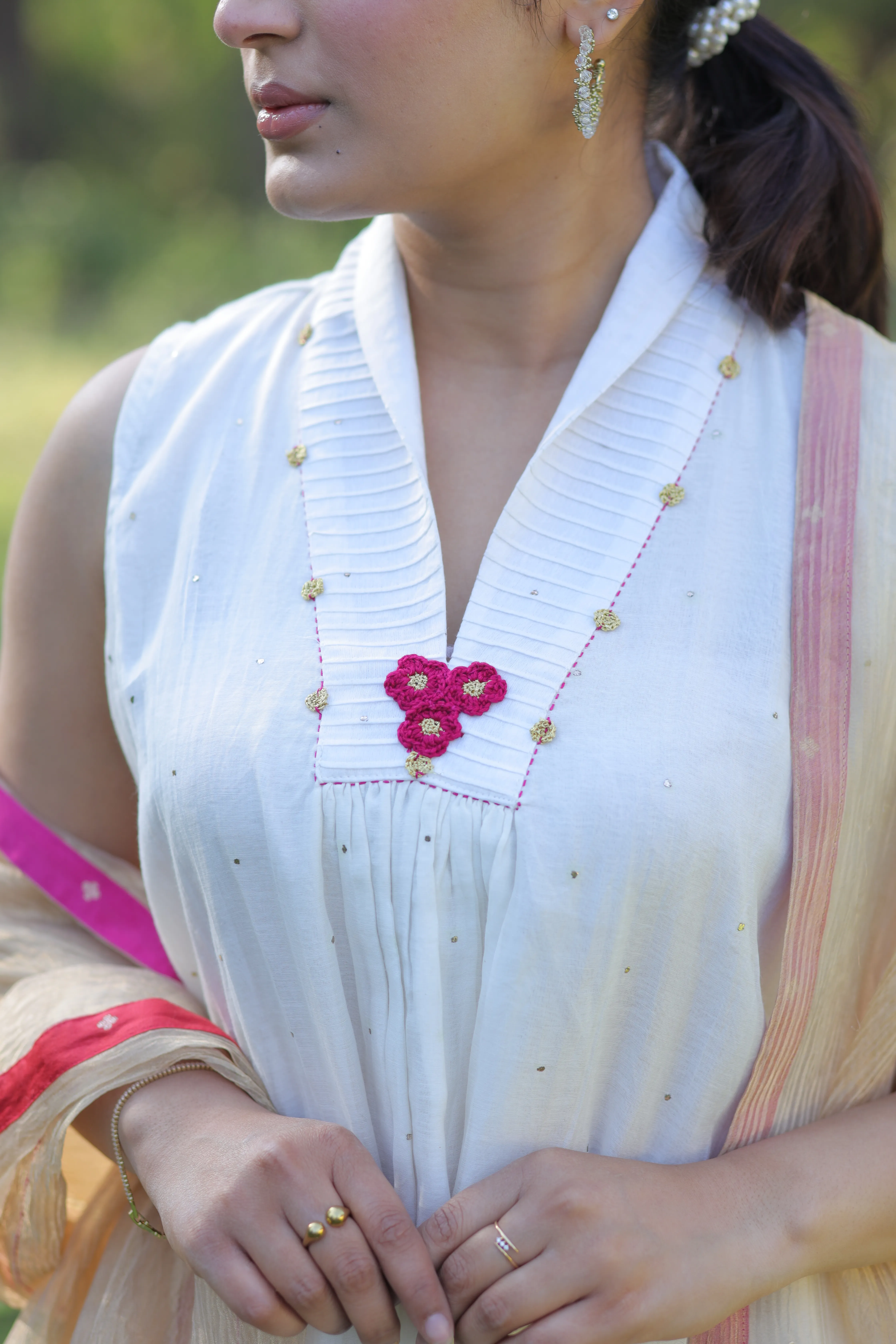 Ismat Flared Mukaish Kurta - Image 2