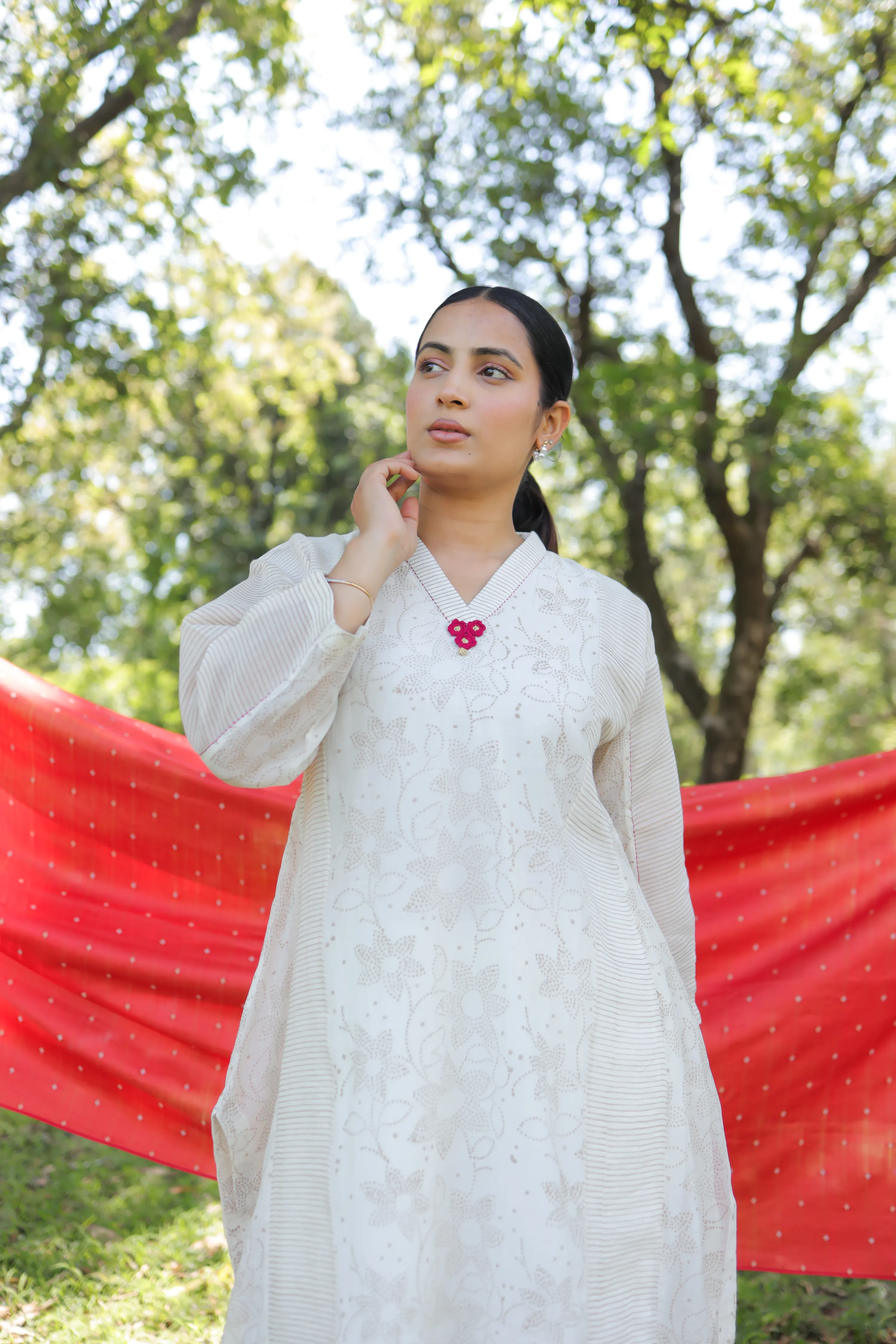 Ismat Block Printed Stylised A-line Kurta - Image 3