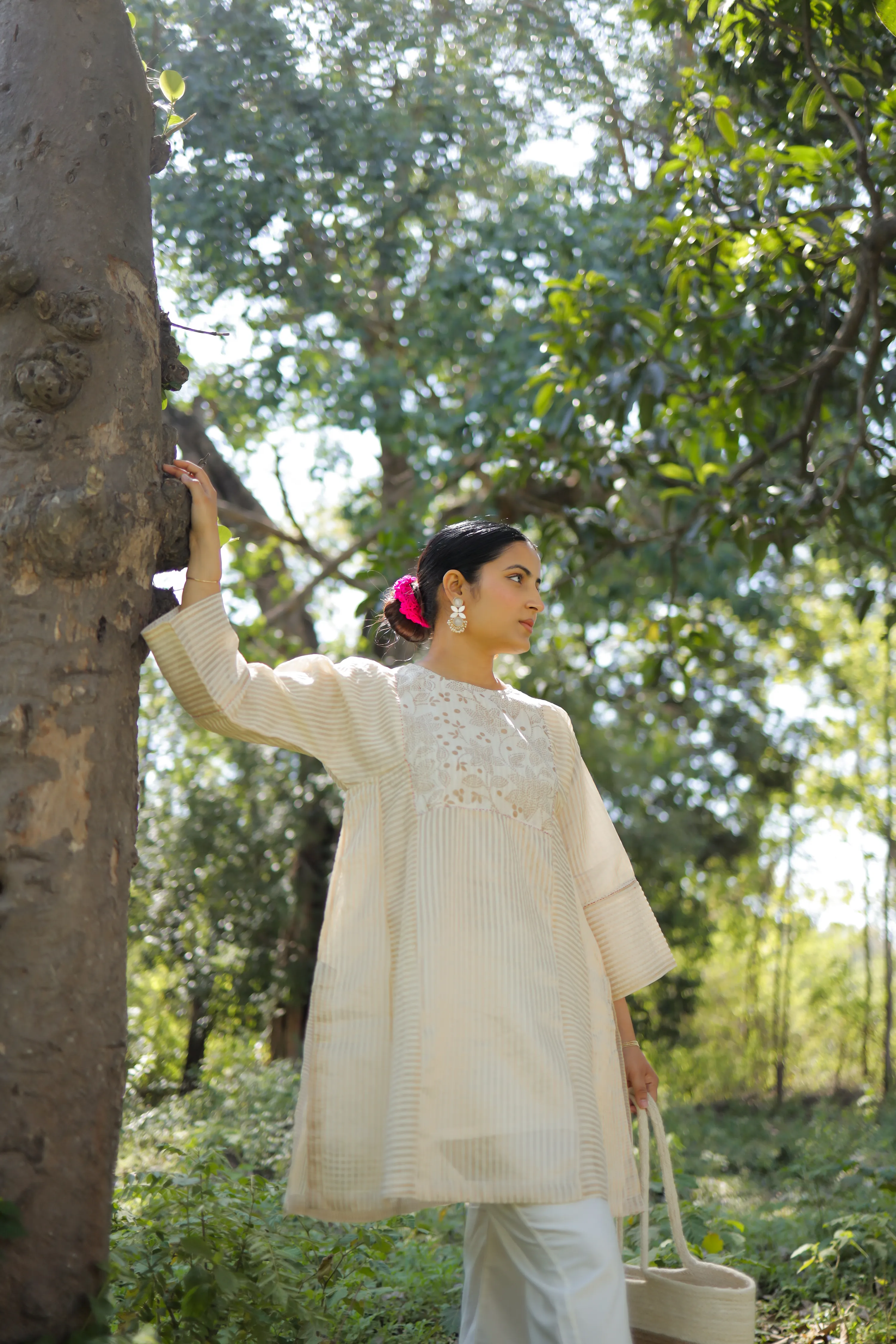 Ismat Block Printed Choga - Image 3