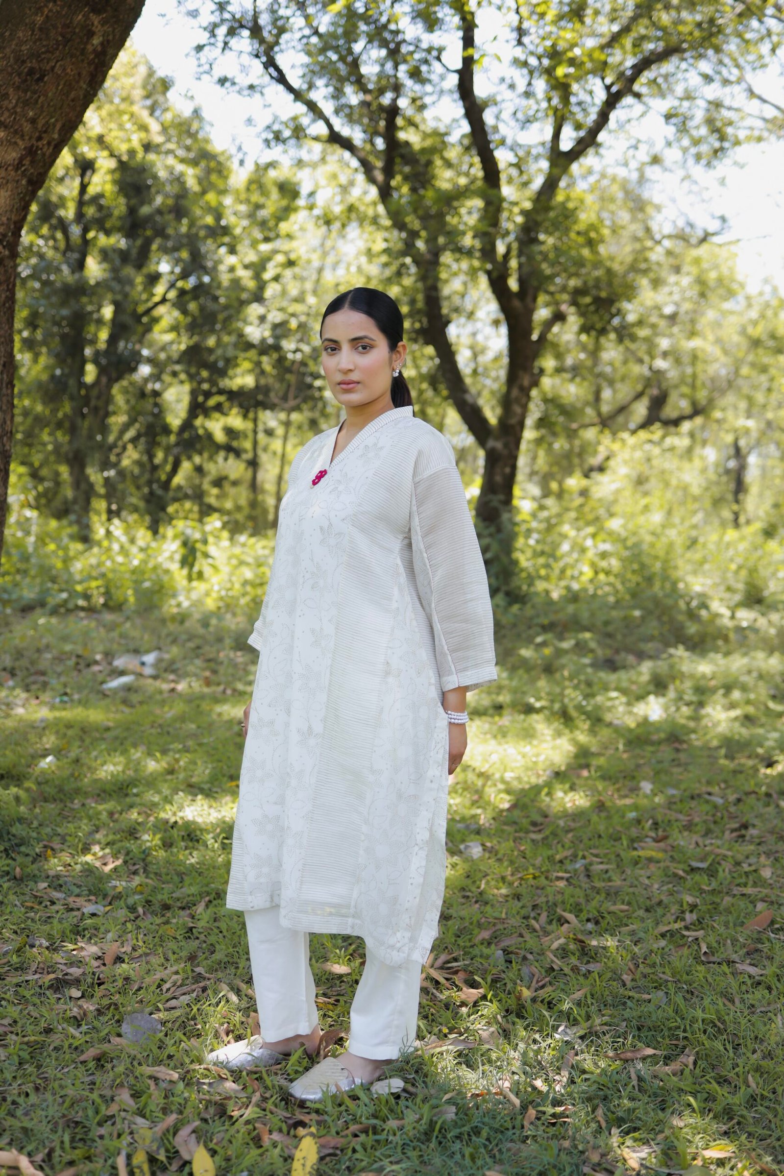 Ismat Block Printed Stylised A-line Kurta - Image 4
