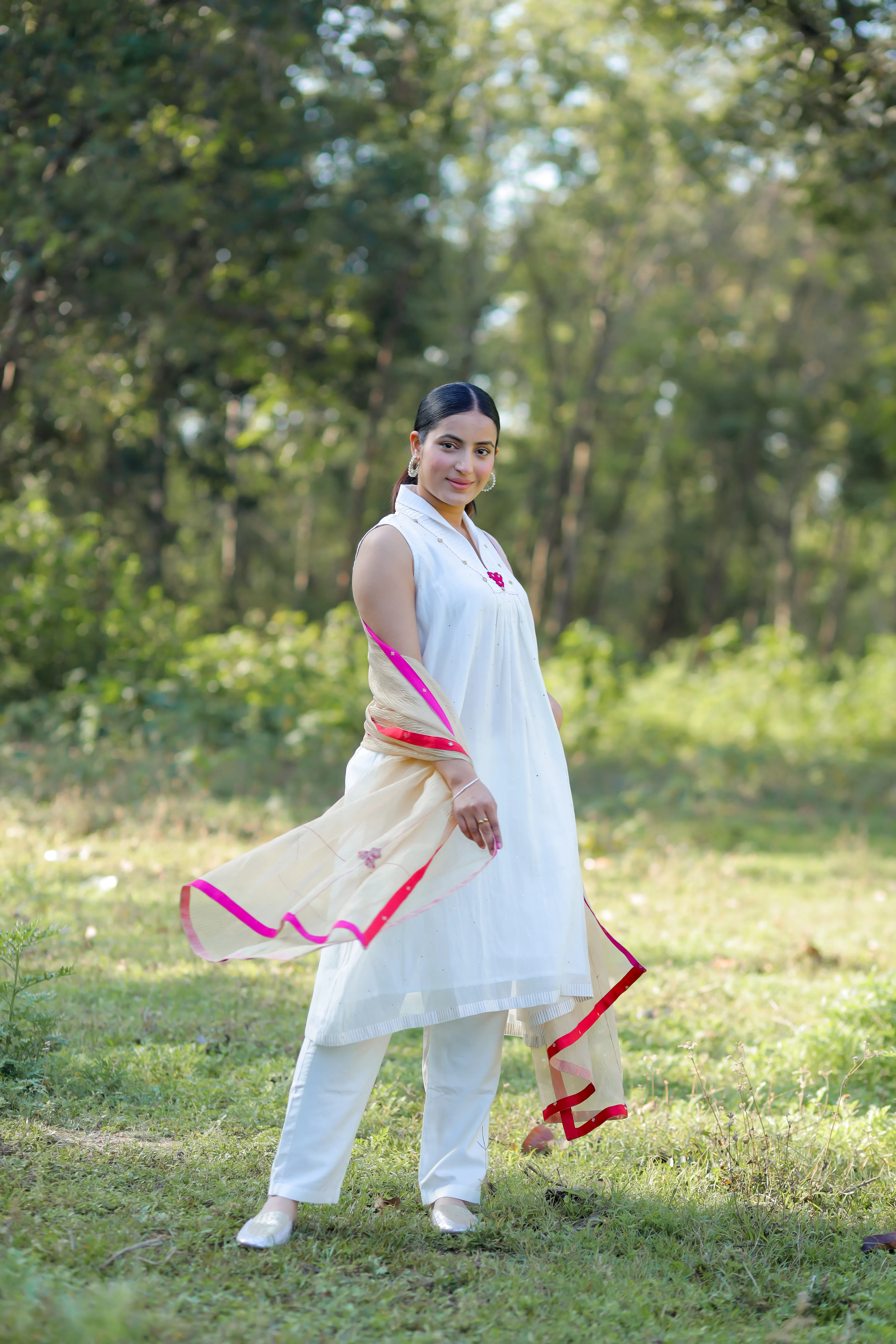 Ismat Flared Mukaish Kurta - Image 6