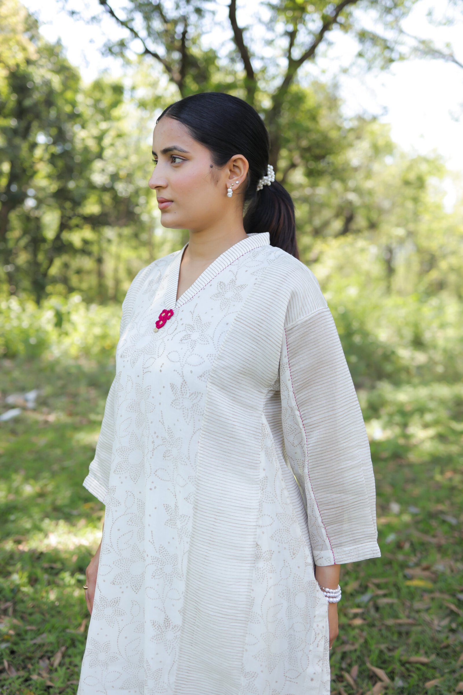 Ismat Block Printed Stylised A-line Kurta - Image 8